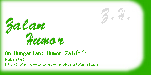 zalan humor business card